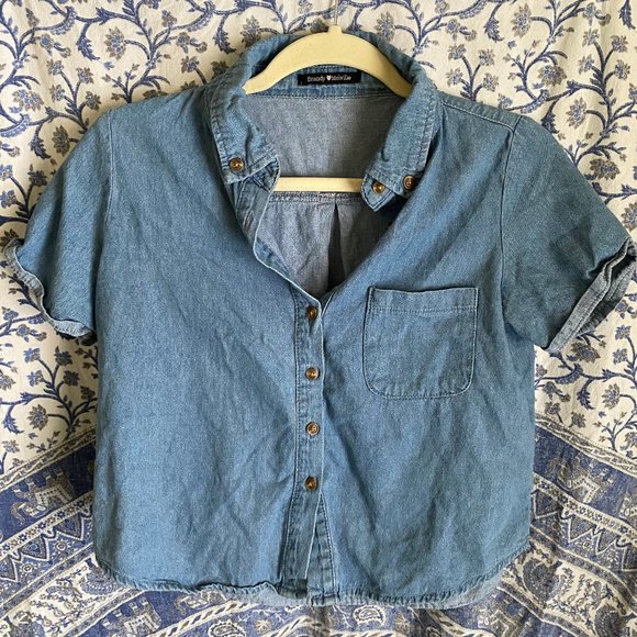 Brandy Melville Jean Shirt - Picture 1 of 4